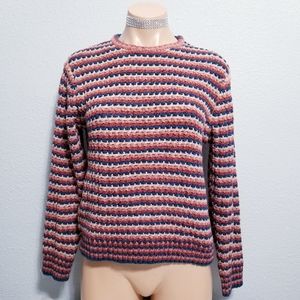 Vintage 80's retro cropped hippie boho knit EILEEN sweater LARGE